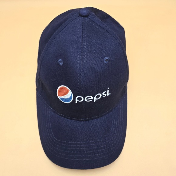 Pepsi Navy Blue Embroidered Logo Baseball Cap Adjustable Cotton Hat RN 106729 - Picture 4 of 10